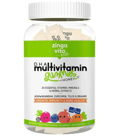 Zingavita DHA Multivitamin Gummies with Honey for Kids (2+ yrs) - Mixed Fruit - BUDEN